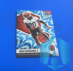 2021 Panini Mosaic Greg Newsome II #346 Rookie Blue Reactive Browns